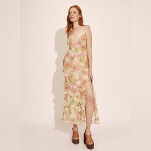 NWT Bardot Cantara Printed Maxi Dress In Pink Flora Sz XS